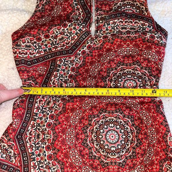Abercrombie & Fitch Boho Mandala Dress Red Black White Size Small EUC - Picture 10 of 12